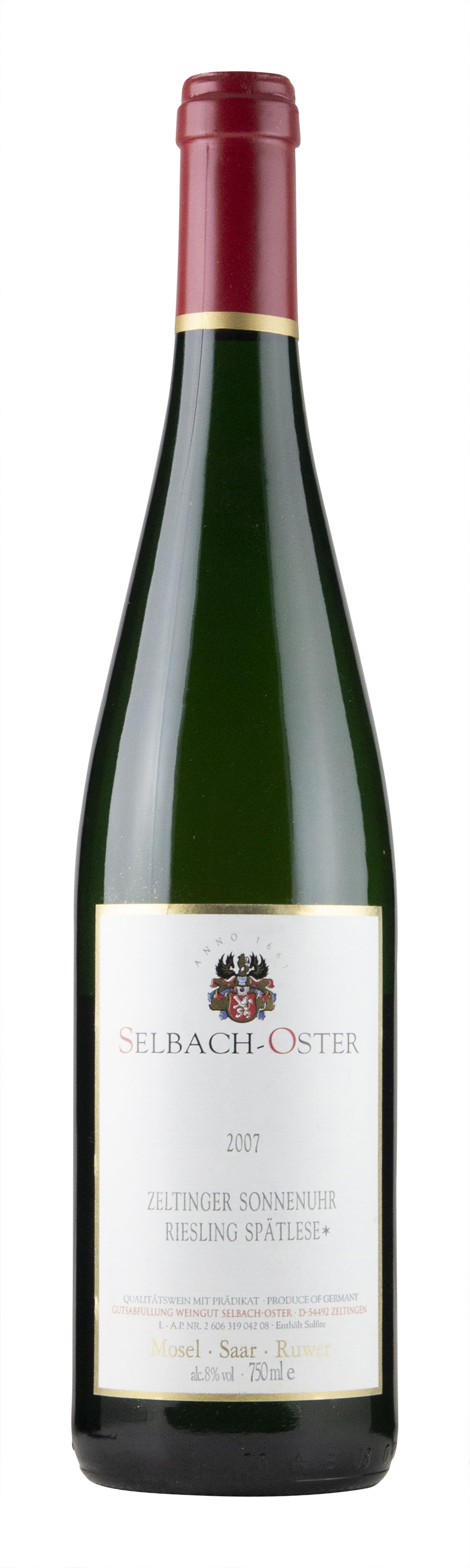 Selbach-Oster Zeltinger Sonnenuhr Riesling Spätlese* 2007